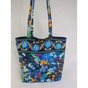 Vera Bradley Midnight Blues Tote Purse Bag Retired Quilted Cotton